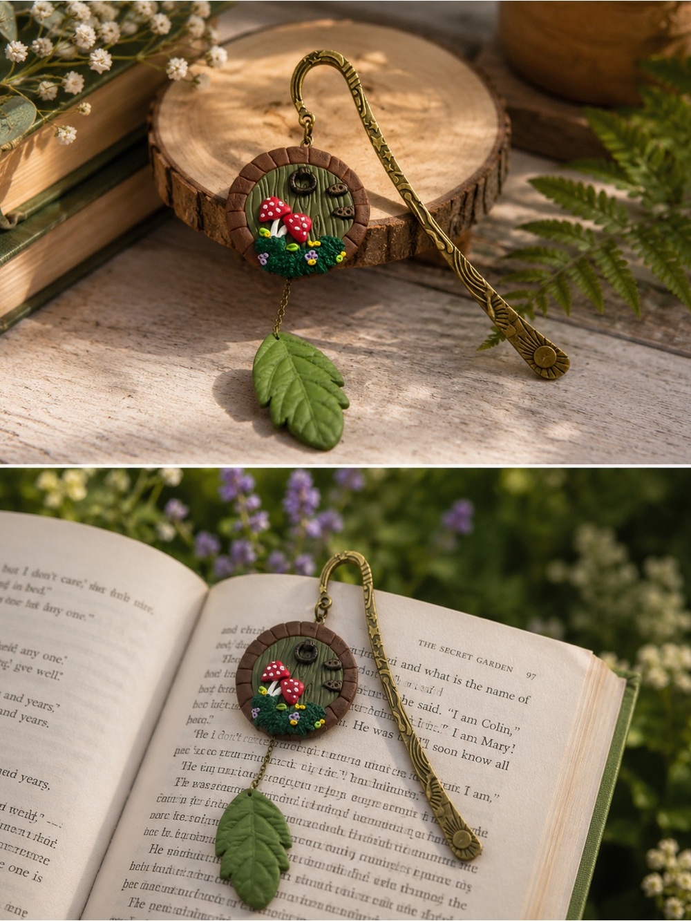 Polymer clay Bookmarks.